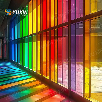 Colorful Rainbow Building Dichroic Iridescent Film Dazzling Reflective Tint OEM