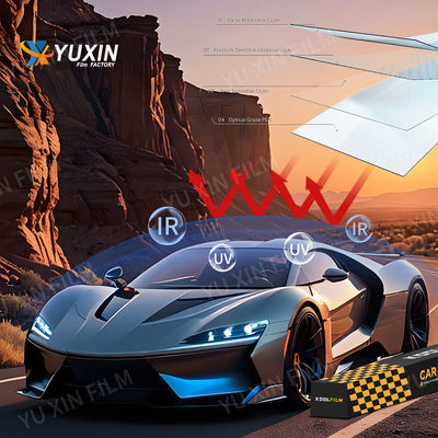3 Mil Nano Ceramic Auto Security Film Anti Explosion 99% IRR Security Tint For Car Windows