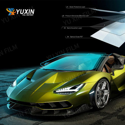 UV Block Car Window Nano Ceramic Film No Peeling Window Tinting 60inchx100feet
