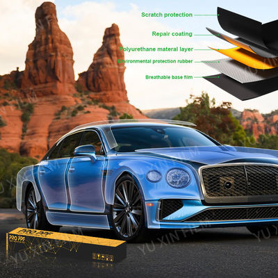 Crystal Clarity TPU Paint Protection Film Anti UV Clear Car Body Wrap Film 190 micron