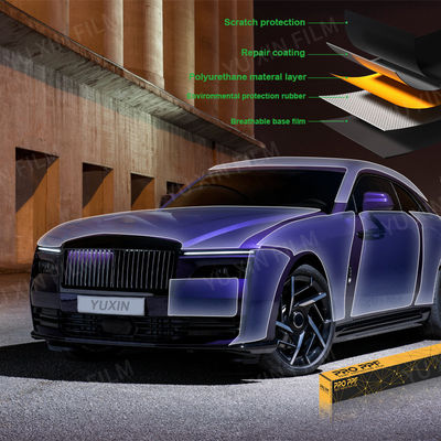 Anti Aging TPU Paint Protection Film Strong Stretch 5×50 Feet Car Wrap Vinyl Film