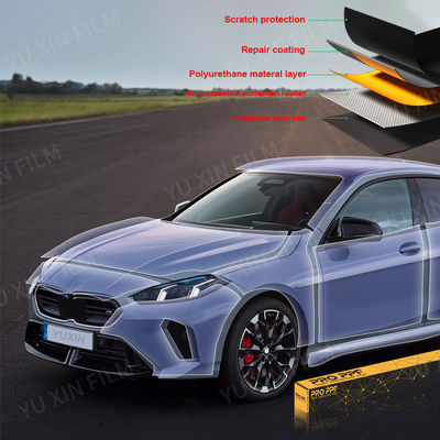 165 Micron Thick UV Proof Car Clear PPF Auto Paint Protection Film 5 Years Warranty
