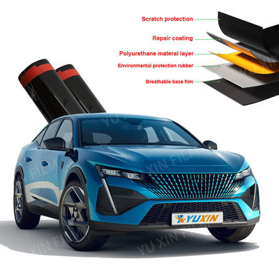 TPU PPF Gloss Black Car Paint Protection Film 7.5mil Thick Self Healing Lubrizol Material