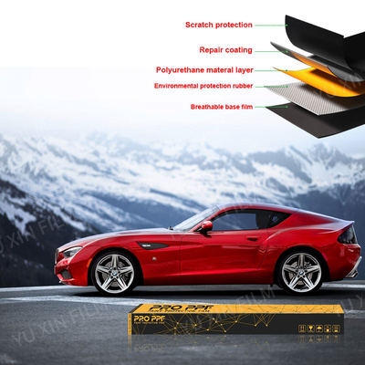Hydrophobicity 7.5 mil Paint Protection Film Glossy Piano Black TPU PPF Film Wrap