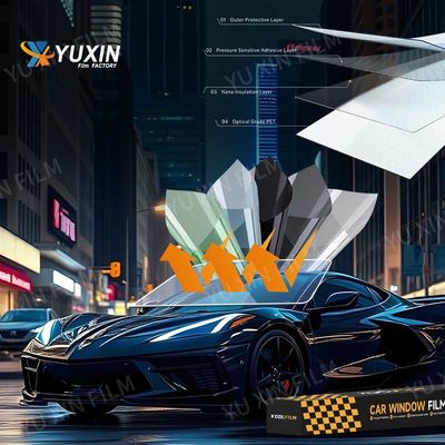Car Window Nano Ceramic Tint Film 99% UVR Easy Installation Heat Insulation