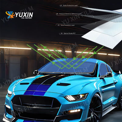 1 Ply Car Window Tint Film Primary Dyed Film 152cmx30 Meters Wet Installation