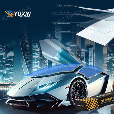 1 Ply Anti Scratch Auto Window Film 1 Mil Thick PET Solar Control Car Film
