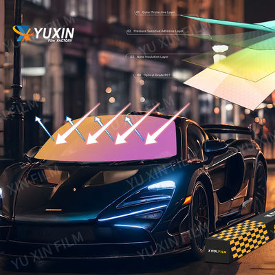 99% Heat Rejection Chameleon Window Tint Film High UV Protection Color Changing