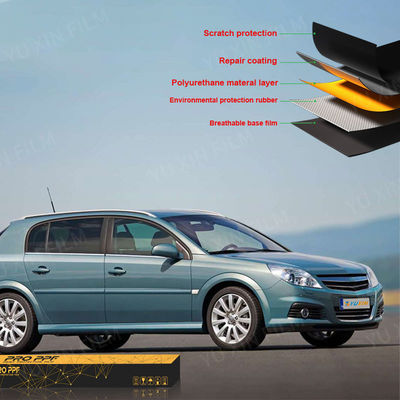 Black TPH Paint Protection Film High Glossy 7.5mil Thick For Cars Body