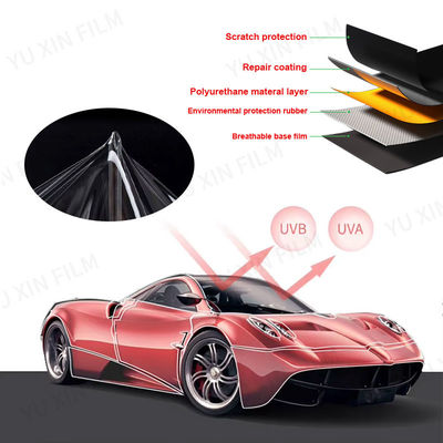 High Glossy TPH Paint Protection Film Black Color Car Wrap PPF Paint Film 7.5mil Thick