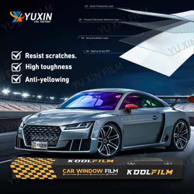 Automotive 80% Chameleon Window Tint Film 99%IRR Good Shrink Window Film