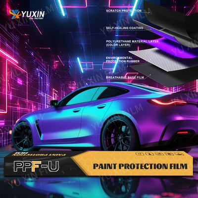Not Fading Wrap Vinyl Film Anti-scratch TPU Color PPF Film Paint Protection Film