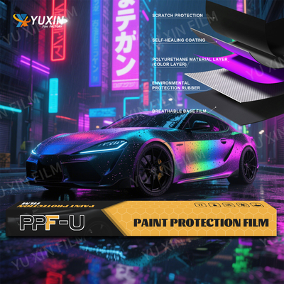 Self-healing TPU Piano Black 10 Years Color PPF Wrap Vinyl Film Paint Protection Film