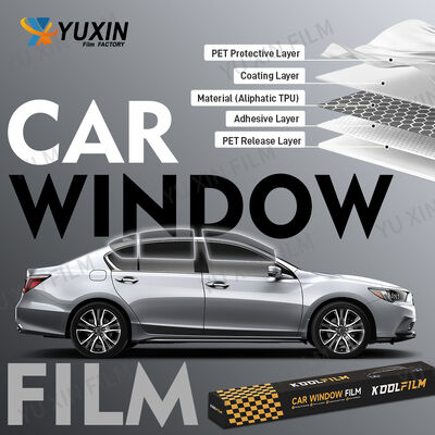 Pellicola oscurante per vetri auto in nano ceramica nera isolante termica al 99% ad alta definizione con buona restringibilità