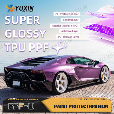Self Healing Super Glossy TPU PPF Gem Stone Blue Car Color Change Paint Protection Film