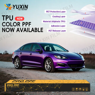 190 Micron Strong Stretch TPU Midnight Purple  Wrap Vinyl Film Self Healing Color PPF Paint Protection Film